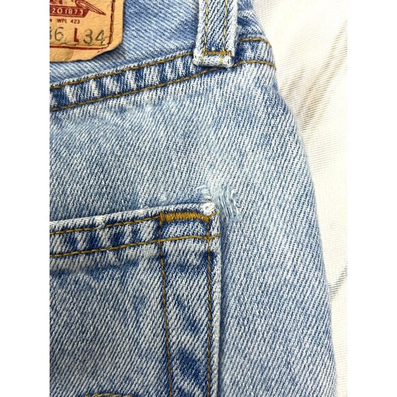 VTG Men's 501xx LEVI's, Button Fly, WPL, light blue Jeans Straight Leg W36/L34 - Picture 9 of 16